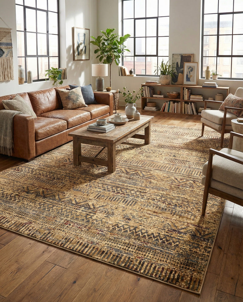 Neptune Elegance Collection Area Rug -  Nereid Rectangle Beige  lifestyle 26