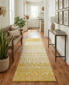 Mediterranean Lattice Collection Area Rug -  Casablanca (Ivory and Yellow) Runner Ivory and Yellow  lifestyle 70