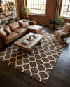 Lattice Gardens Collection Area Rug -  Bloomfield (Brown) Rectangle Brown  lifestyle 14