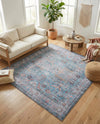 Zahara Oasis Collection Area Rug -  Marrakech Square Blue  lifestyle 74