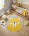 Wonder Tykes Collection Area Rug -  Whirlwind Round Yellow  lifestyle 11