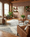 Tranquil Tides Shag Collection Area Rug -  Azure Rectangle White  lifestyle 32