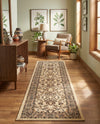 Isfahan Elegance Collection Area Rug - Naghsh-e Jahan (Ivory) Runner Ivory  lifestyle 88