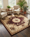 Versailles Elegance Collection Area Rug -  Louveciennes (Brown) Square Brown  lifestyle 72