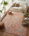 Seville Stripes Collection Area Rug - Cadiz (Brick Red) Rectangle Brick Red  lifestyle 31