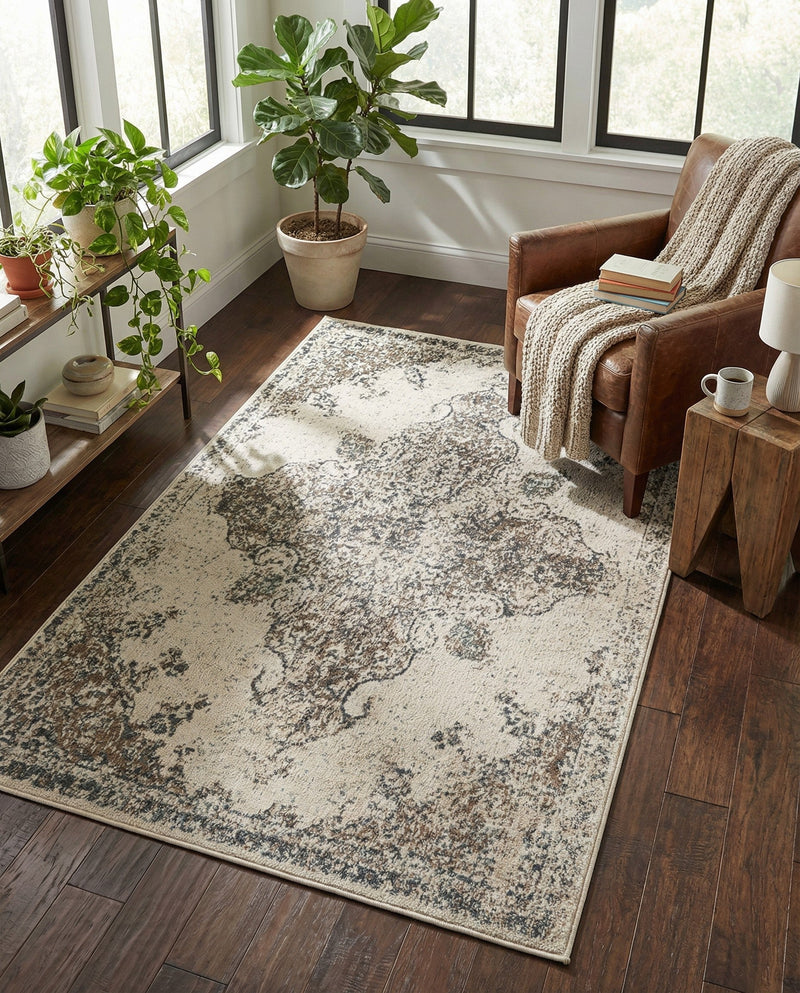 Gobi Sands Collection Area Rug -  Lop Rectangle Cream  lifestyle 13
