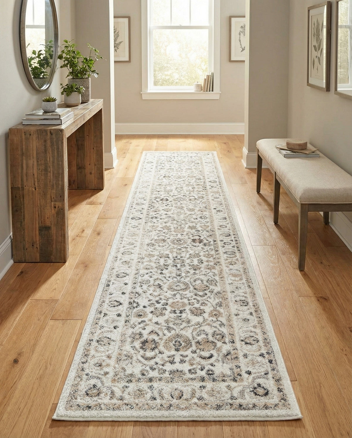 Adriana Terrace Collection Area Rug -  Positano (Ivory) Runner Ivory  lifestyle 22