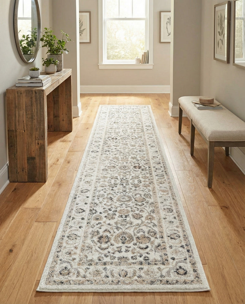 Adriana Terrace Collection Area Rug -  Positano (Ivory) Runner Ivory  lifestyle 22