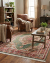 Caribbean Breeze Collection Area Rug -  Windward Rectangle Green  lifestyle 60