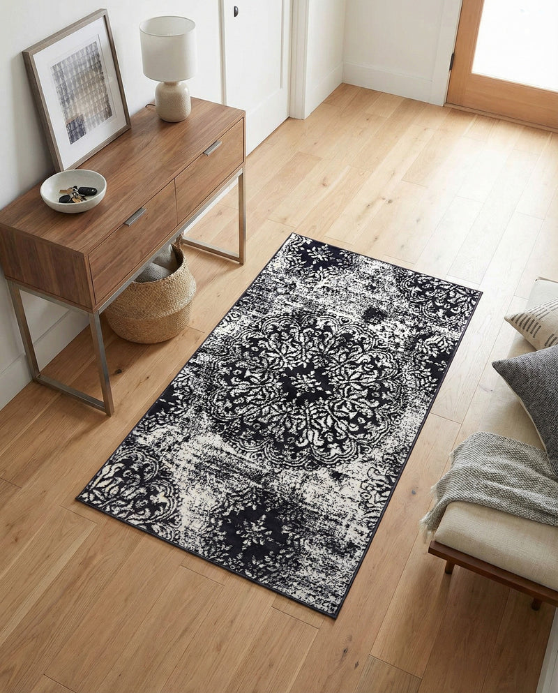 Riviera Elegance Collection Area Rug -  Monaco (Navy Blue) Rectangle Navy Blue  lifestyle 28
