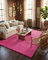 Plush Oasis Collection Area Rug - Serenity (Taffy Pink) Rectangle Taffy Pink  lifestyle 14