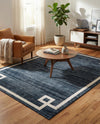 Metro Heights Collection Area Rug -  Bronx Rectangle Navy Blue  lifestyle 12