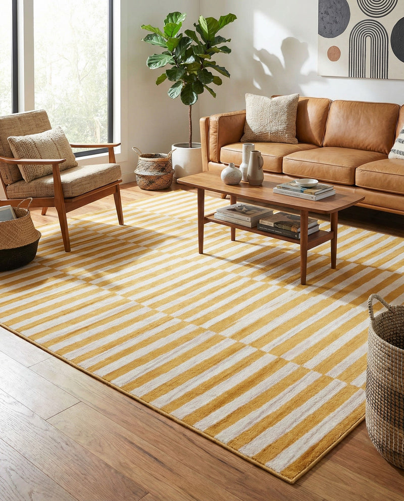 Soho Elegance Collection Area Rug -  Hudson (Yellow) Rectangle Yellow  lifestyle 26