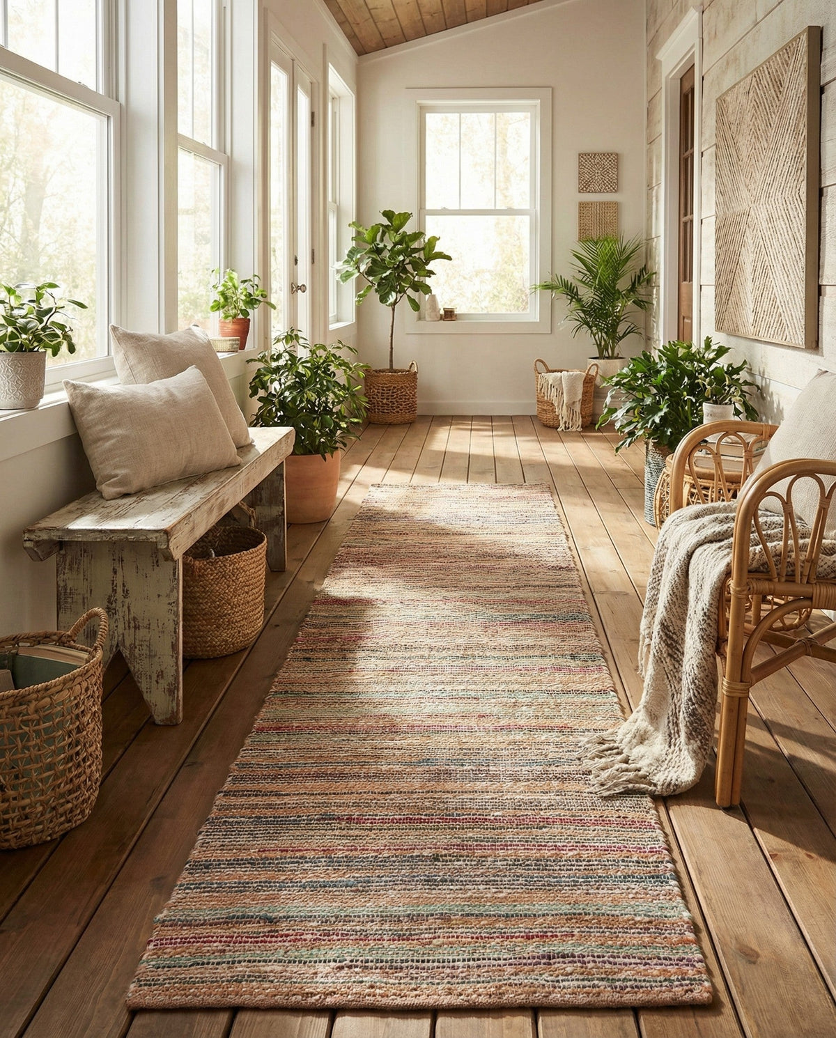 Savannah Jute Collection Area Rug - Serengeti Runner Multi  lifestyle 51