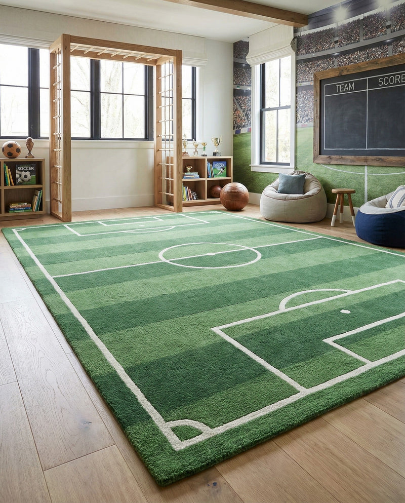 Whimsy Wonders Wool Collection Area Rug -  Reef Rectangle Green  lifestyle 15