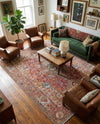 Bazaar Chic Collection Area Rug -  Khouribga Rectangle Rust Red  lifestyle 20