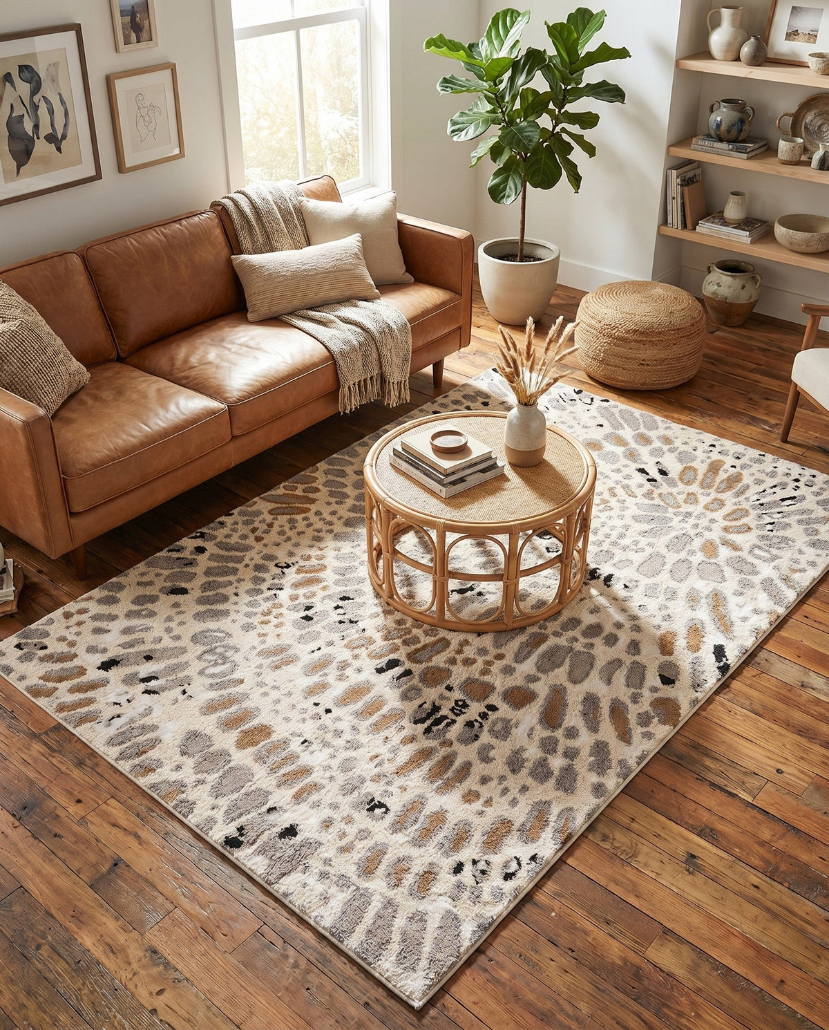 Sienna Collection Area Rug -  Modena Rectangle Ivory  lifestyle 21