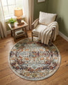 Savannah Soiree Collection Area Rug -  Everglade (Ivory) Round Ivory  lifestyle 36