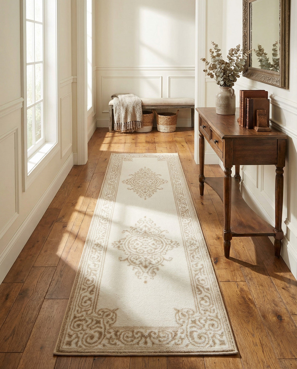Sanctuary Retreat Collection Area Rug - Haven Runner Snow White  lifestyle 82