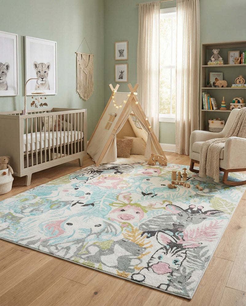 Wonder Tykes Collection Area Rug -  Splash Rectangle Multi  lifestyle 8