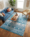 Geneva Terrace Collection Area Rug - Montreux Rectangle Blue  lifestyle 39