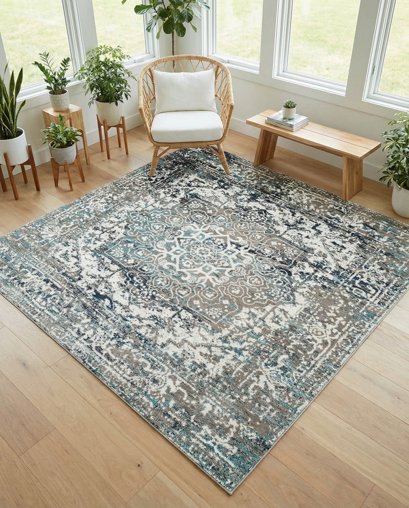 Georgetown Rugs Collection Area Rug - Dupont (Gray) Square Gray  lifestyle 41