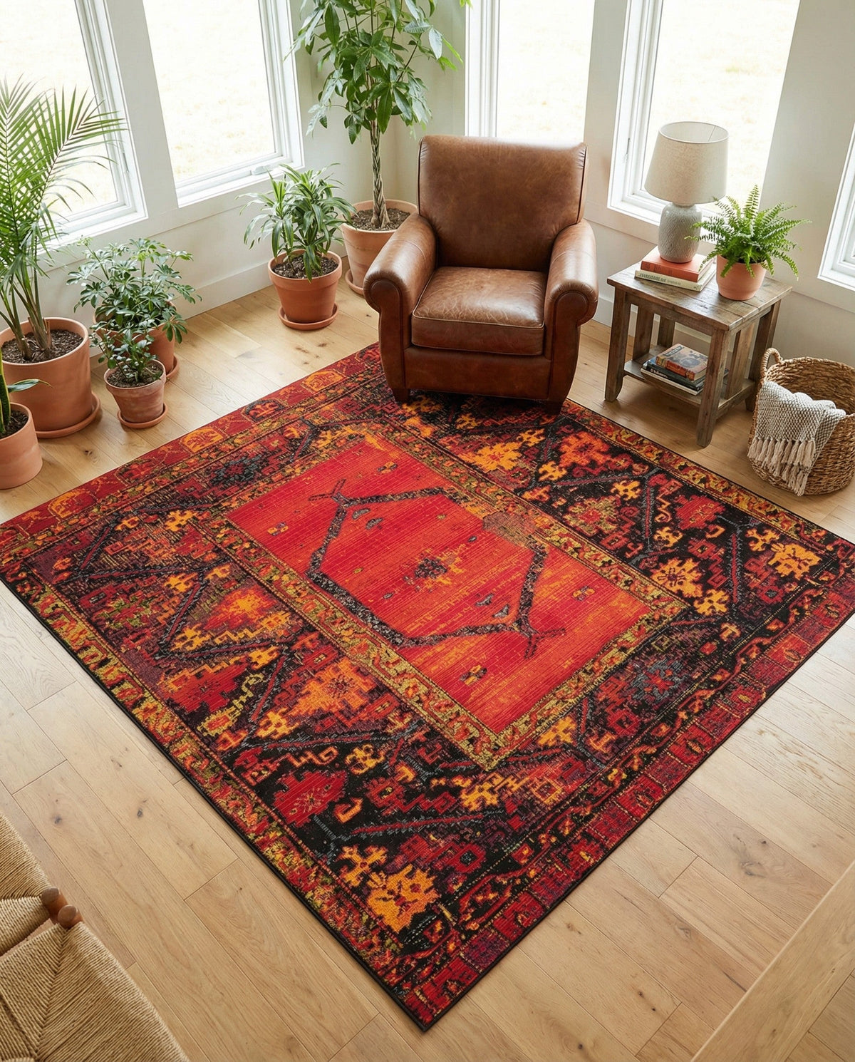 Safari Escape Rugs Collection Area Rug - Serengeti Square Multi  lifestyle 165