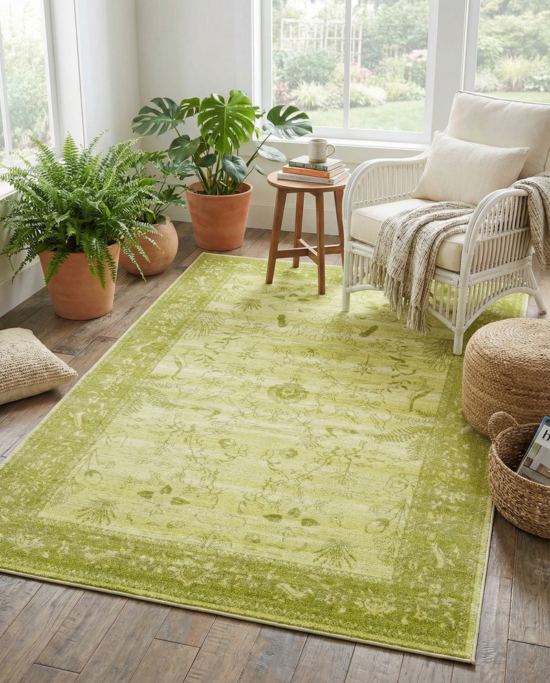 Horizon Collection Area Rug -  Apex (Light Green) Rectangle Light Green  lifestyle 18
