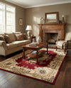 Versailles Elegance Collection Area Rug -  Vincennes Rectangle Red  lifestyle 41