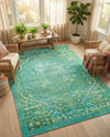 Baroque Era Collection Area Rug - Versailles (Spring Green) Rectangle Spring Green  lifestyle 21