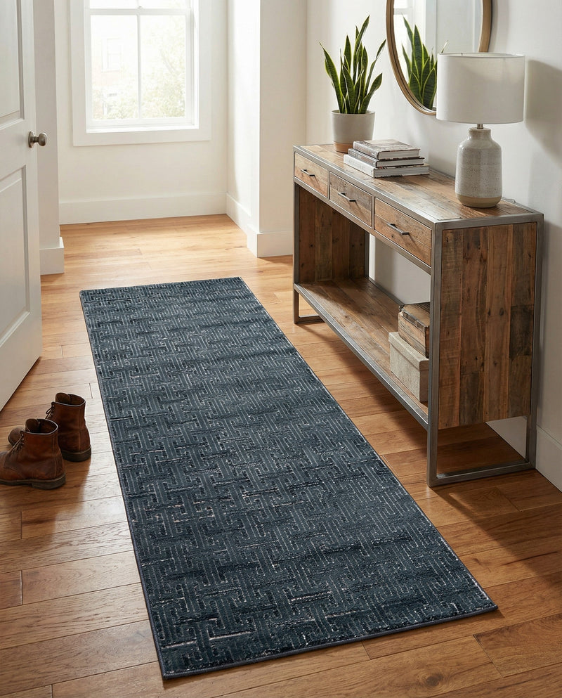Metro Heights Collection Area Rug -  Hamilton Runner Navy Blue  lifestyle 68