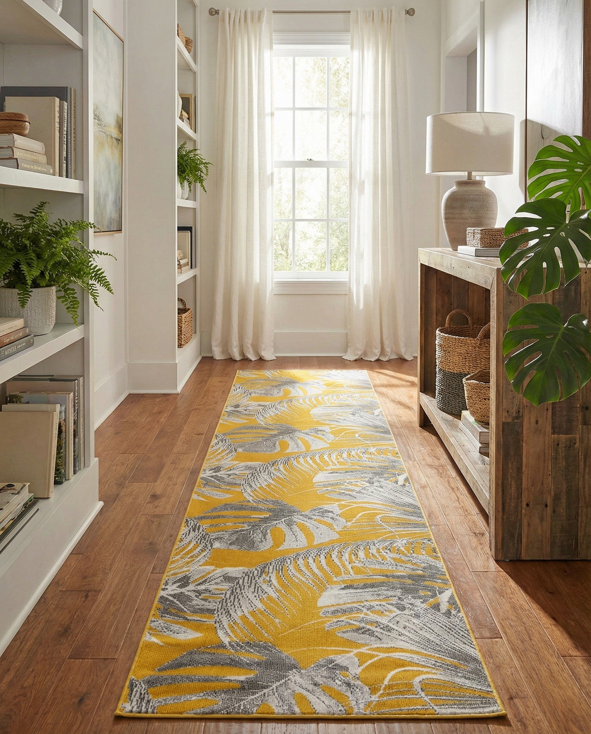 Meadow Breeze Collection Area Rug -  Clover Runner Yellow  lifestyle 156