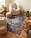 Coastal Terrace Collection Area Rug -  Dunes Rectangle Navy Blue  lifestyle 11