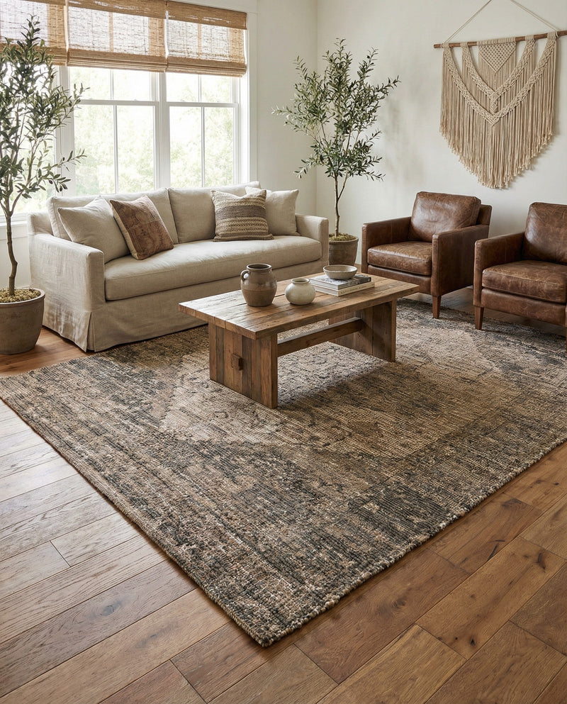 Savannah Threads Collection Area Rug - Sahara Rectangle Natural  lifestyle 52