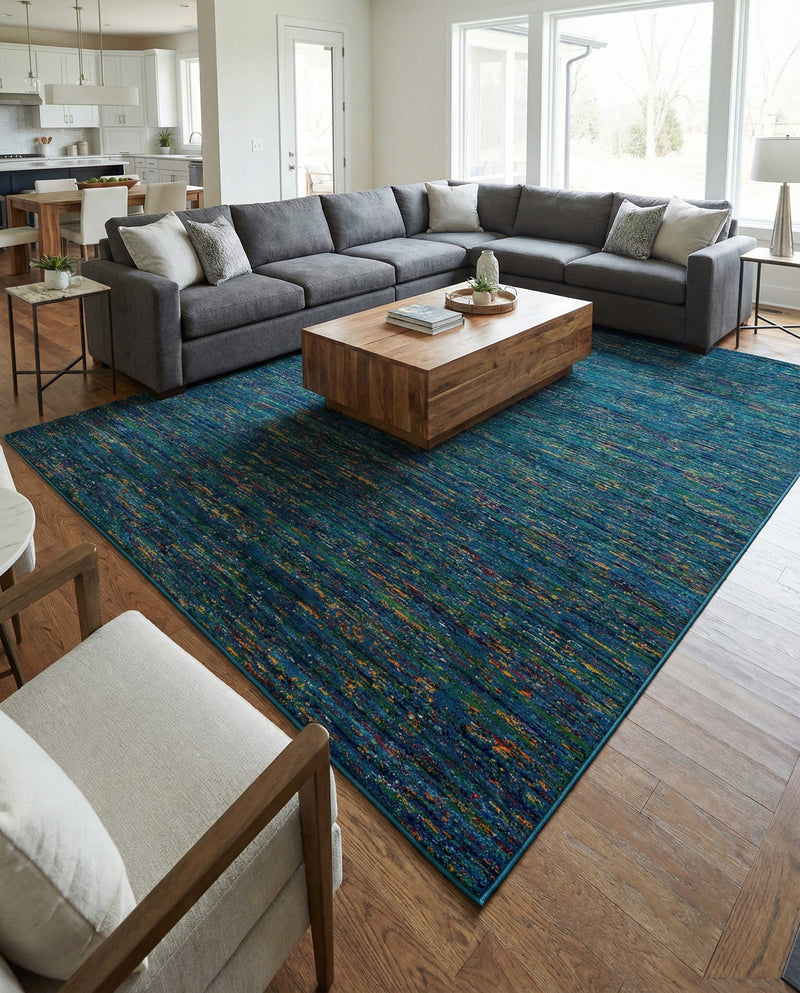 Caribbean Cove Collection Area Rug -  Lucia Rectangle Navy Blue  lifestyle 15