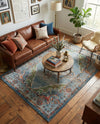 Savannah Soiree Collection Area Rug - Serengeti (Blue) Rectangle Blue  lifestyle 8