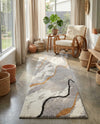 Sienna Collection Area Rug -  Tuscany Runner Gray and Ivory  lifestyle 53