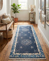 Bazaar Chic Collection Area Rug -  Ouarzazate Runner Navy Blue  lifestyle 48