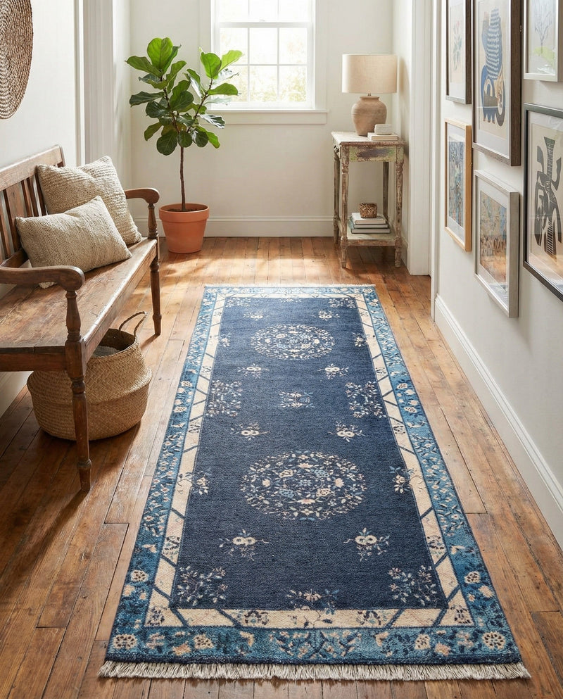 Bazaar Chic Collection Area Rug -  Ouarzazate Runner Navy Blue  lifestyle 48