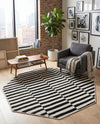 Soho Elegance Collection Area Rug -  Hudson (Black) Octagon Black  lifestyle 72