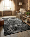 Riviera Elegance Collection Area Rug -  Monaco (Black) Rectangle Black  lifestyle 18