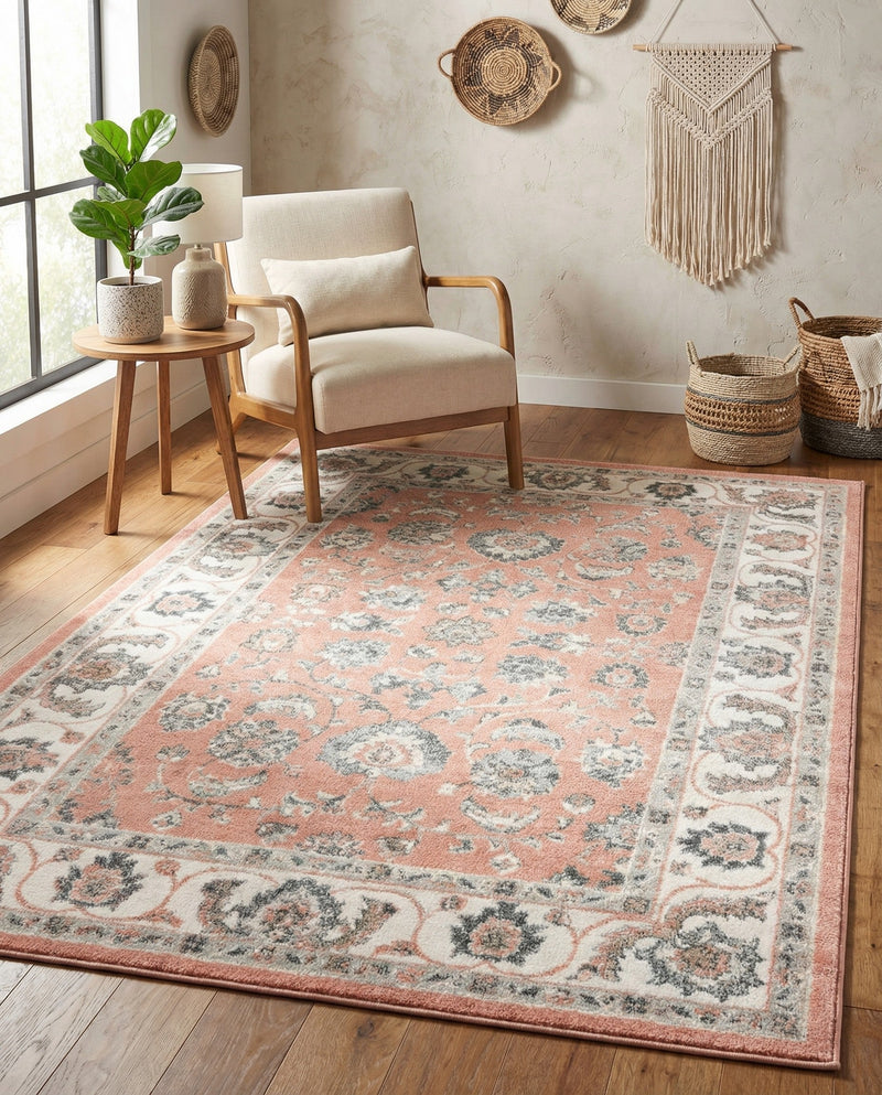 Adriana Terrace Collection Area Rug -  Positano (Rose) Rectangle Rose  lifestyle 7