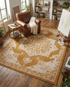 Eden Oasis Collection Area Rug -  Tranquility (Yellow) Rectangle Yellow  lifestyle 11