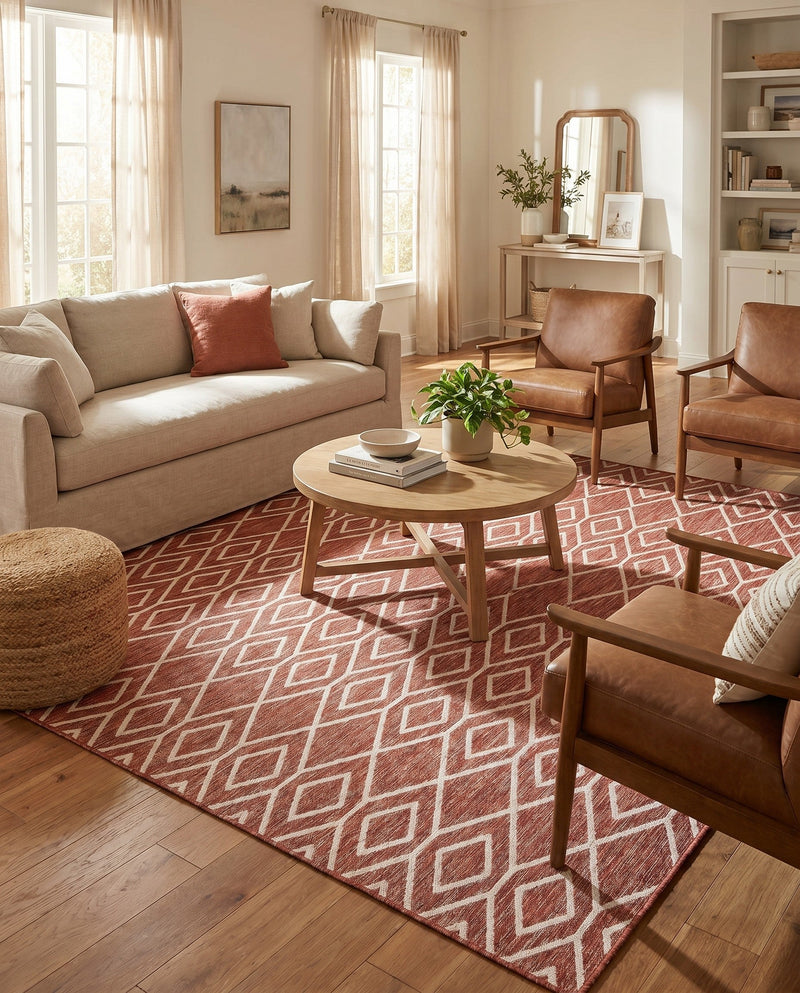 Urban Oasis Rugs Collection Area Rug -  Boulevard (Rust Red) Rectangle Rust Red  lifestyle 3
