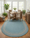 Terrace Fringe Collection Area Rug - Veranda (Aquamarine) Oval Aquamarine  lifestyle 64