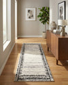 Marrakech Mosaic Collection Area Rug -  Sahara Runner Black and White  lifestyle 67