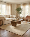 Woven Seaside Jute Collection Area Rug - Savannah (White) Rectangle White  lifestyle 27