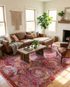 Caribbean Breeze Collection Area Rug -  Lucia Rectangle Pink  lifestyle 13