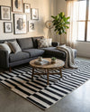 Soho Elegance Collection Area Rug -  Hudson (Black) Rectangle Black  lifestyle 26