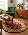 Jaipur Elegance Collection Area Rug -  Jantar Oval Red  lifestyle 44